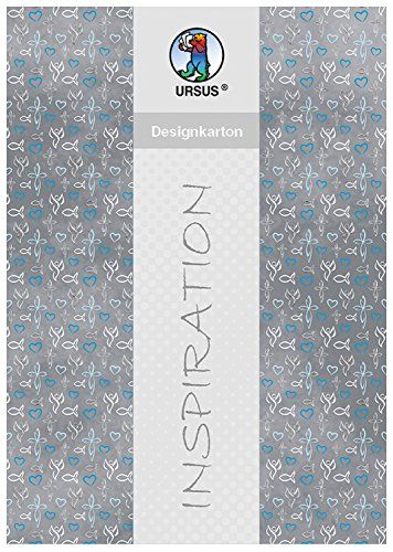 Ursus Designkarton Religion - DIN A4 - 200 g/m² - blauw/grijs - 5 vellen