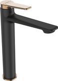 Kuchinox BADLAND ALANIS Wastafelmengkraan, hoog model, zwart-roze goud + click-clack
