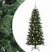 vidaXL Kunstkerstboom met kerstbal 120 cm 150 LED's Warmwit PVC en PE