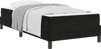 vidaXL Boxspringbed met matras, zwart, 90 x 200 cm, stof