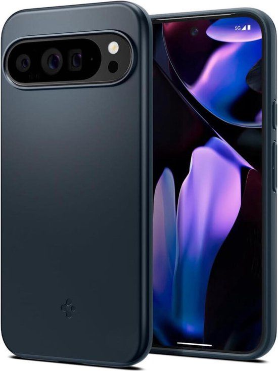 Spigen Thin Fit Hoesje Geschikt voor Google Pixel 9 Pro XL - Back Cover Metal Slate
