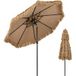 Coast 299 cm Parasol Tiki en rotan Hawaï Double deck marché – Naturel/Noir, Ø 299 cm x 270 cm Haut