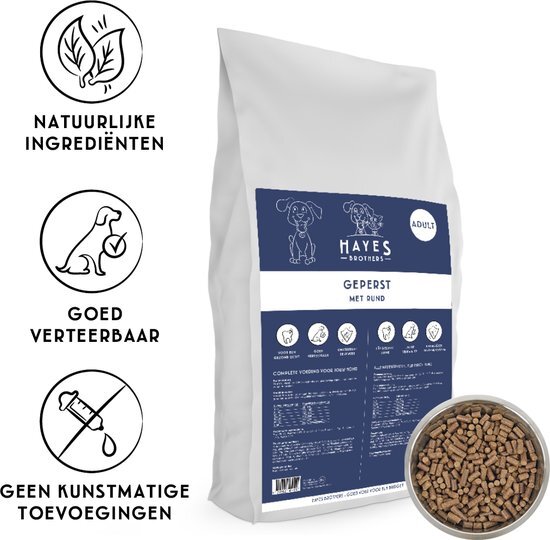 Hayes Brothers Natural Pressed Hondenvoer 20KG - Geperste Hondenbrokken voor Volwassen & Senior Honden