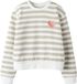 NAME IT - NKFBELL SHORT NREG LS SWE BRU PS NOOS - Meisjes - Sweaters - Katoen - Lange mouw - Ronde hals - Gestreept - Cloud Dancer - 146/152
