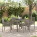 Maison Exclusive - Ensemble de jardin, 5 pièces, gris, en polyrotin tressé