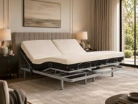 Gerialife® Versterkt tweepersoonsbed met orthopedisch visco-elastisch matras 20 cm (180 x 200, kabelbediening)