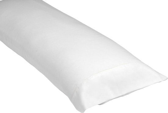 Kussensloop Alexandra House Living QUTUN Wit 45 x 155 cm - Katoen