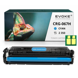 Evoke Cyaan Toner voor Canon Crg-067H Crg067H Crg067Hc Crg-067Hc W2211X 207X met Chip 2350 Pagina's I-Sensys Lbp631 Lbp633 Mf655