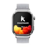 Knauermann PRO 4 ECG Gezondheidshorloge met telefoonfunctie - Smartwatch in zilver