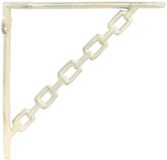 vidaXL Wandplankbeugels - 12 st - Antiek wit - 10,5 x 10,5 x 3 cm - Staal
