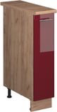 Vicco Apotheekkast Fame-Line, Bordeauxrode hoogglans/Goudkleurig Eiken, 20 cm, WB Eik