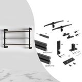 Emuca Kit van Zero Cadre Modulaire Kit met muurbevestigingsmateriaal, Aluminium en Zamak, Gris Pierre peint