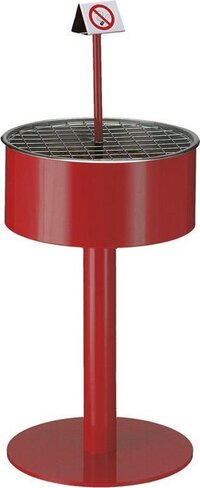 Zandasbak op voet - Rood/Blauw/Zwart - Metaal - 1 jaar garantie