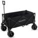 Aquastic - Opvouwbare Kar Caro 90x47x55 cm - Duurzame Transportwagen Met Grote Wielen 127L Voor Strand Tuin En Kamperen Zwart