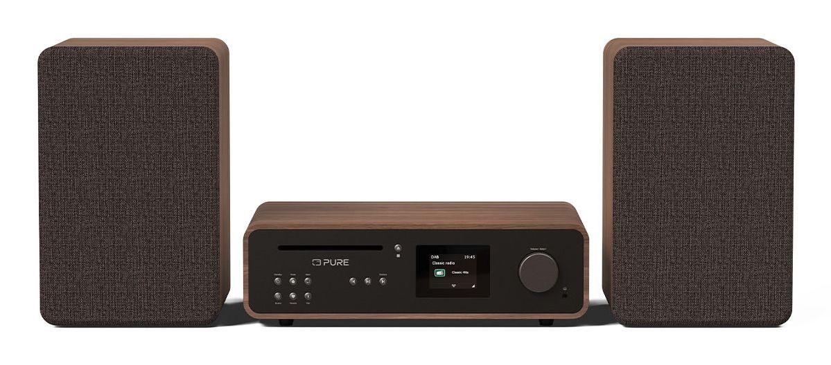 Pure Classic Stereo System with Internet Radio, Spotify, DAB+, FM, CD, USB and Bluetooth - Home Wood