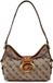 GUESS Camden Mini Sac d'épaule Latte Logo / Cognac brun