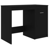 vidaXL Bureau Bewerkt Hout Zwart 100x50x76 cm