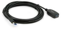 Equip 133346 USB-kabel USB 3.2 Gen 1 (3.1 Gen 1) 5 m USB A Zwart