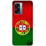 Oppo Siliconen hoesje compatibel met Oppo A77 5G, Oppo A57 4G, Oppo A57 5G Portugese vlag