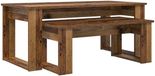 vidaXL Koffietafel set, 2 stuks, gerecycled hout, 100 x 50 x 42 cm, houtvezel