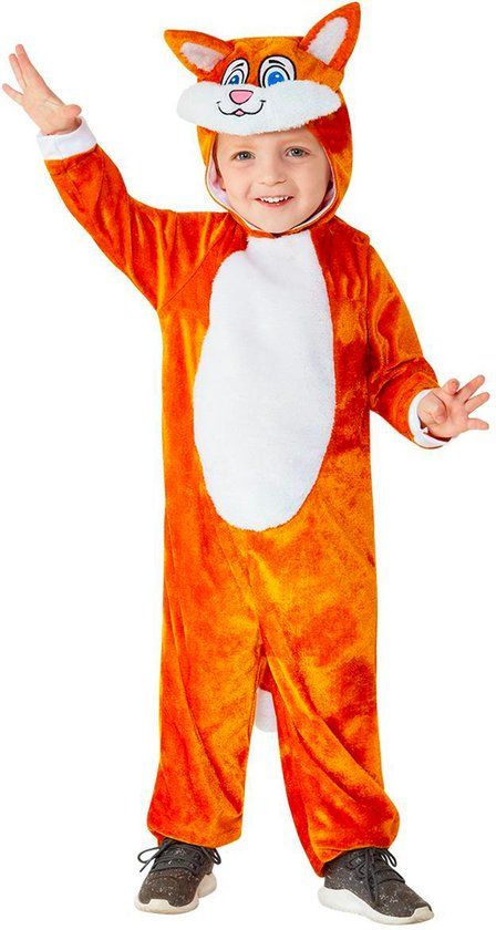 Smiffys Katten Kostuum Peuter Oranje - Maat 2 jaar