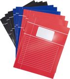 Merkloos School schriften - 50x stuks - A5 - gekleurd - lijntjes schriften - notitieschriften - 80 pagina