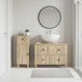 Maison Exclusive - Ensemble de deux meubles de salle de bain, modèle ALKMAAR, en chêne Sonoma