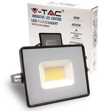V-tac Led-schijnwerper voor buiten, 30 W – [nieuwste generatie] – IP65 – 2510 lumen – LED-spot voor buiten, kleur zwart, waterdicht, natuurlijk wit licht