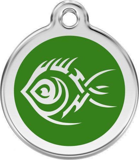 Red Dingo Kattenpenning 20 mm tribal vis groen