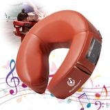 Master Massage MusicMaster Gezichtskussen, neushoorn, hoofdkussen met geheugenschuim en hifi-luidspreker, bluetooth, AUX voor massagestoel, massagebank, kaneel