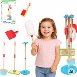 Tooky Toy set de nettoyage en bois pour enfants 6 pièces