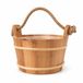 4Living Seau de sauna 4 litres en aulne - Seau de pochage avec poignée en corde