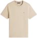 Tommy Hilfiger Heren T-shirt Katoen M Beige Casual Korte Mouw Herfst/Winter 2026