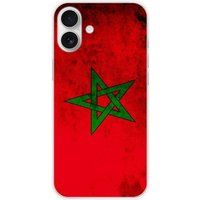 Apple iPhone 16 Plus Drapeau maroc bedrukt siliconen hoesje