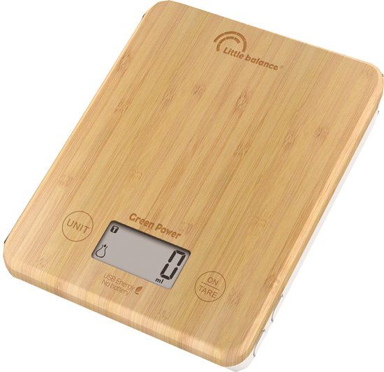 Little balance Keukenweegschaal Slim Bamboe