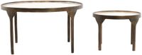 Light & Living Salontafel ELI - Ø85x42 cm - Wit - Set van 2