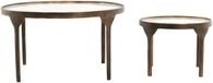 Light & Living Salontafel ELI - Ø85x42 cm - Wit - Set van 2