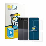 BROTECT - Screenprotector voor Samsung Galaxy Z Flip 8 (Voor+Achter) - Folie Beschermfolie transparant 6 Stuks