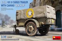 MiniArt 35443 G-518 US 1 ton Cargo Trailer Ben Hur w/Canvas Plastic - 1:35