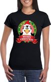 Pinguin T-shirt de Noël noir Merry Christmas pour femmes - T-shirts de Noël XS