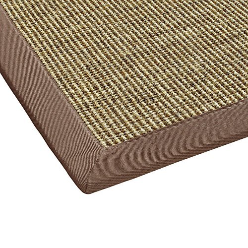 BODENMEISTER Vloermeister sisal tapijt modern hoogwaardige rand plat geweven modern 80x250 Bruin beige natuur