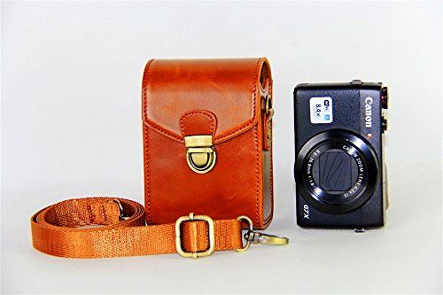 Zakao Beschermhoes met schouderriem van PU-leer voor Canon G7 X Mark II, G1X2, G10, G11, G12, G15, G16, G1X, SX700, SX520, SX530, SX170