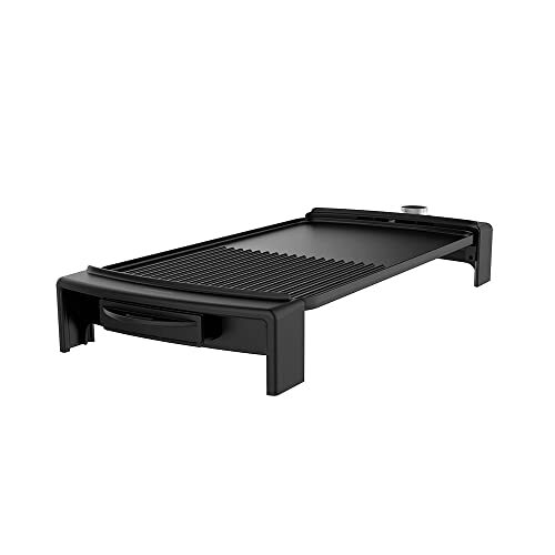 Cecotec Tasty&Grill 2500 BlackWater MixGrill Elektrische grillplaat, 2150 W, anti-aanbaklaag, gemengd oppervlak, regelbare thermostaat, geschikt voor vaatwasser