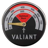 Valiant Magnetische Log Brander & Kachel Thermometer-Rood, 63mm