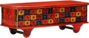 vidaXL Coffre de rangement 110x40x40 cm bois d'acacia massif rouge