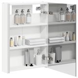 vidaXL - Badkamerspiegelkast - Wit - 43 x 11,5 x 60,5 cm - Bewerkt hout