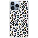 Apple iPhone 13 Leopard colore Verstevigd hoesje met sublimatie bedrukking