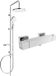 Mexen Erik opbouwdouche set met regendouche en thermostatische douchekraan Cube, chroom