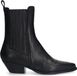 Sacha - Dames - Zwarte leren western laarsjes - Maat 38