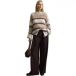 Stefanel Pull en jersey pour femme à col rond